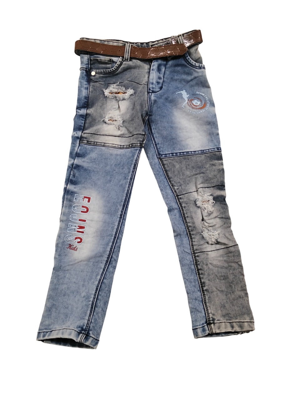 Stylish Ripped Jeans with Belt D.cello jeans D.2036 Stylish Ripped Jeans with Belt D.cello jeans D.2036