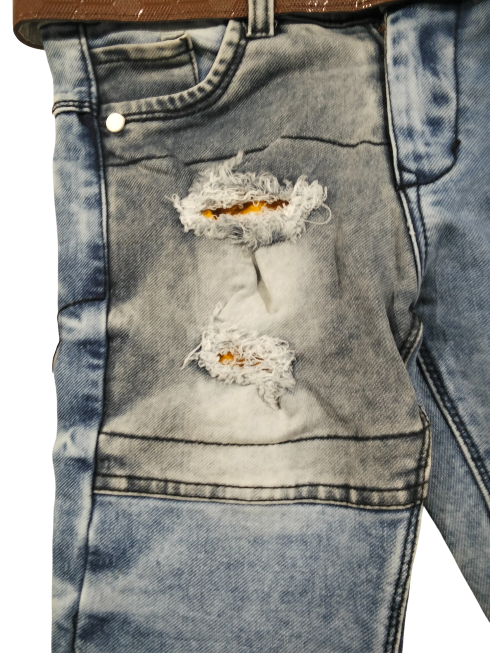 Stylish Ripped Jeans with Belt D.cello jeans D.2036 Stylish Ripped Jeans with Belt D.cello jeans D.2036