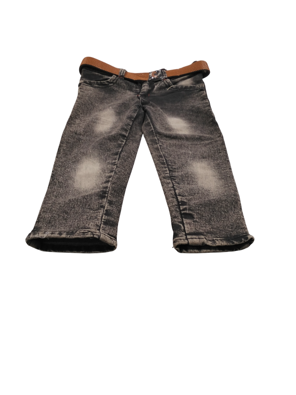 Boys Washed Black Jeans with Belt D.cwd-13-25 B.9085 Boys Washed Black Jeans with Belt D.cwd-13-25 B.9085