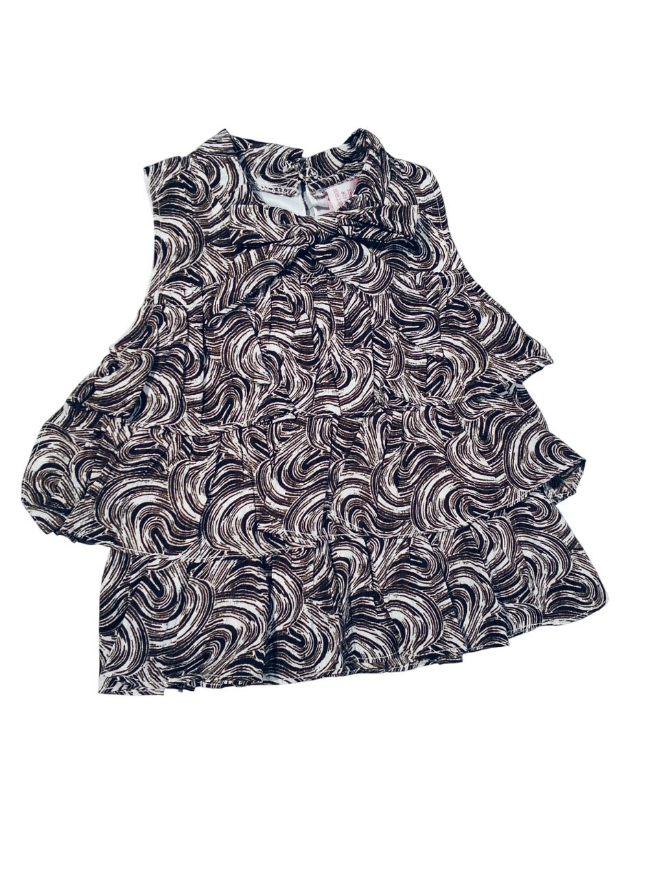 Polka Dot Top with Layered Black Skirt D.12.2229 B.1833 Polka Dot Top with Layered Black Skirt D.12.2229 B.1833
