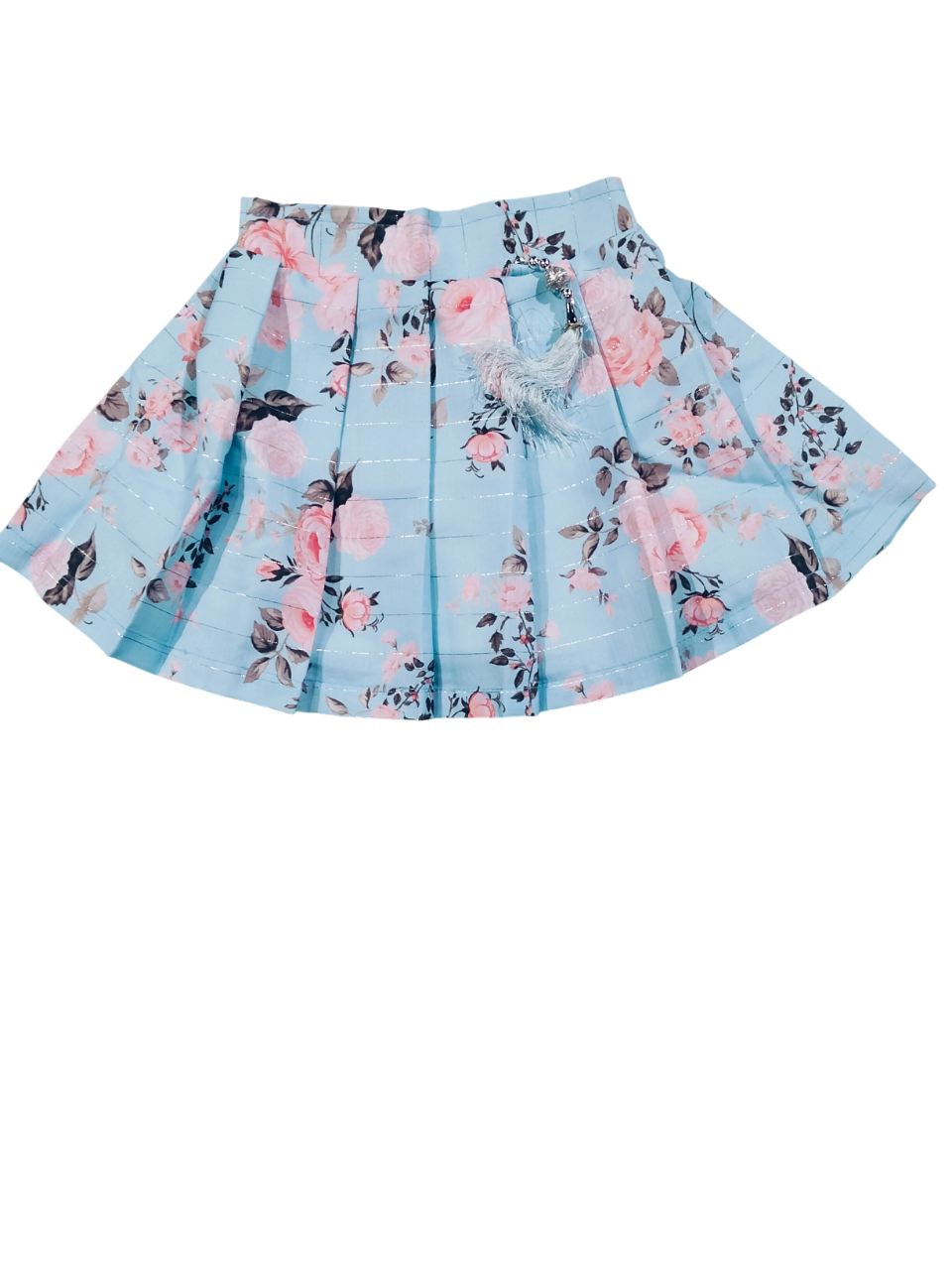 Blush Pink Top & Sky Blue Floral Skirt Set D.16.1225 B.1290 Blush Pink Top & Sky Blue Floral Skirt Set D.16.1225 B.1290