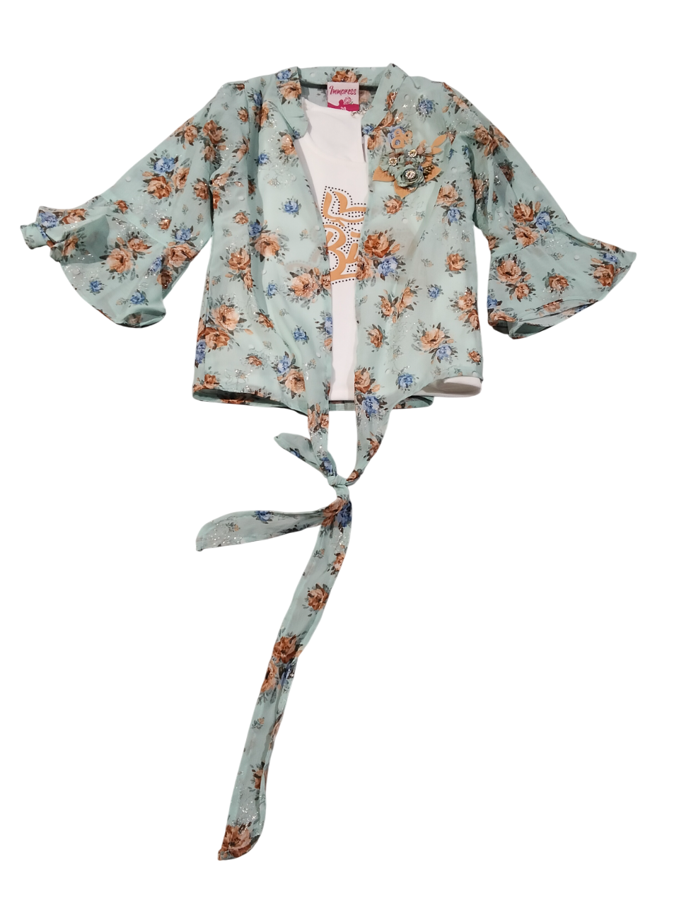 3-Piece Stylish Girls Co-Ord Set ā Floral Shrug D.1.3149 B.1716 3-Piece Stylish Girls Co-Ord Set ā Floral Shrug D.1.3149 B.1716