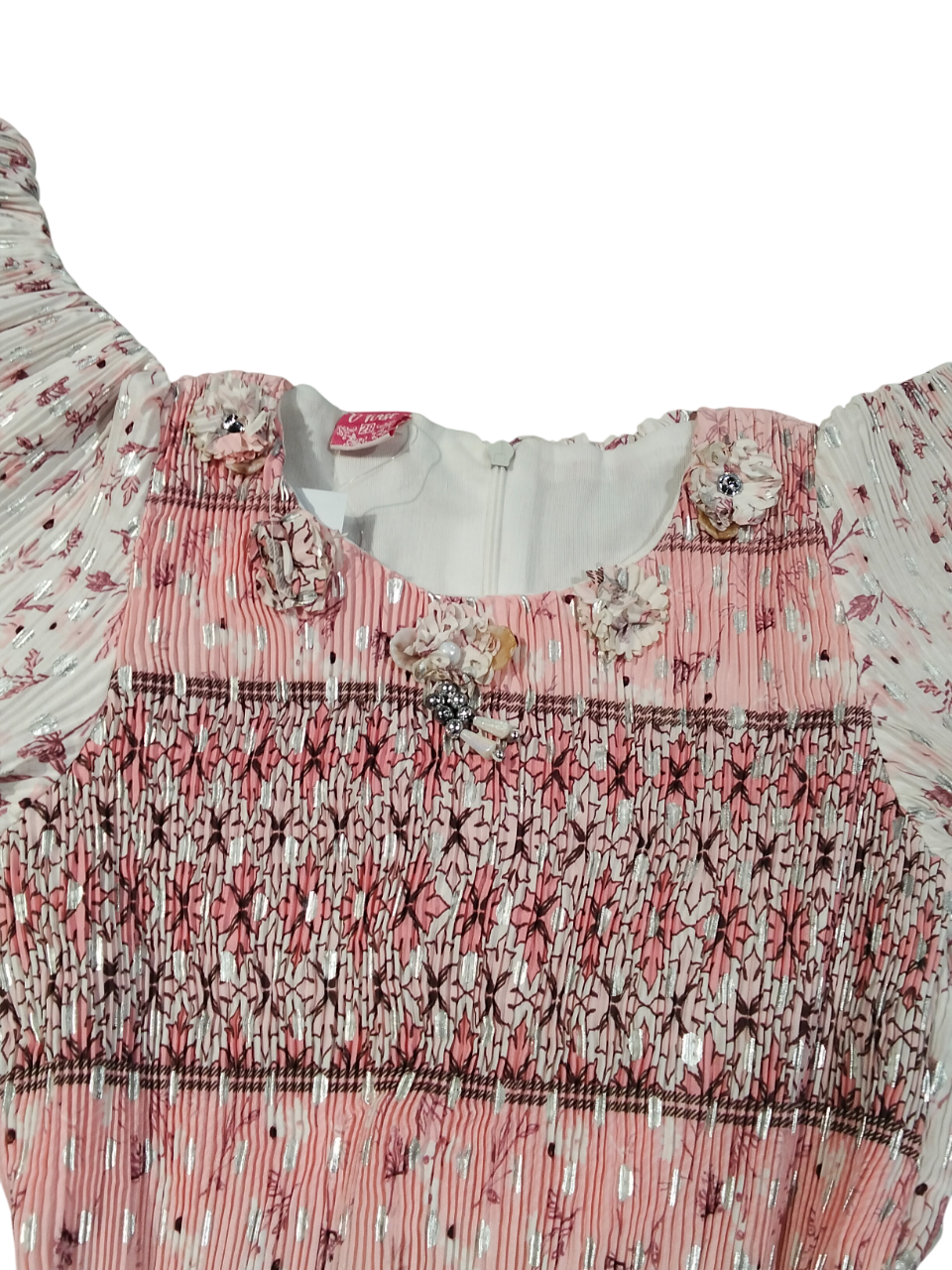 Elegant Pink Smocked Party Frock for Girls with Puff Sleeves ā Vintage Style D.007 B.1234 Elegant Pink Smocked Party Frock for Girls with Puff Sleeves ā Vintage Style D.007 B.1234