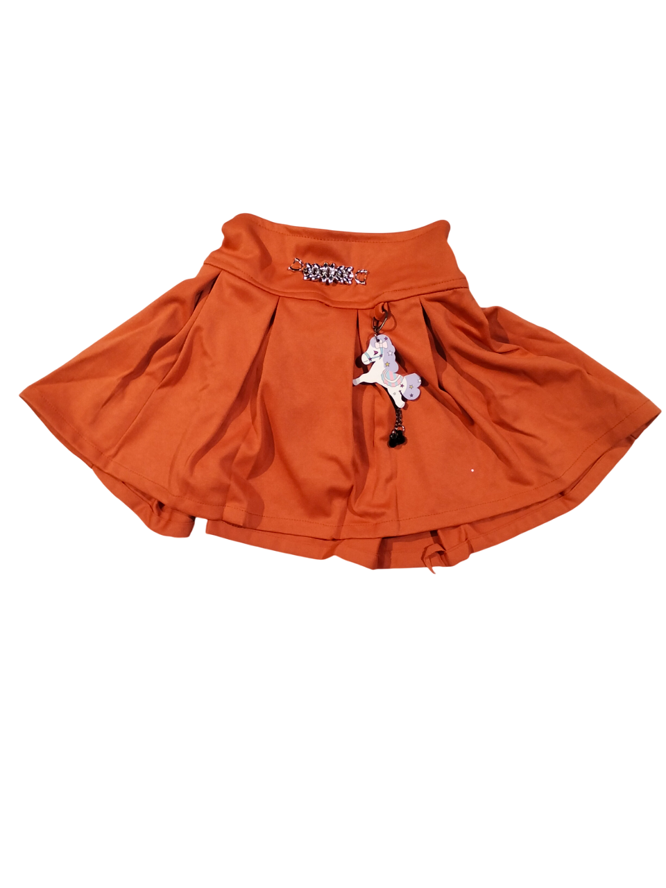 Floral Tie-Up Top & Rust Orange Skirt Set for Girls D.10.304A B.1247 Floral Tie-Up Top & Rust Orange Skirt Set for Girls D.10.304A B.1247
