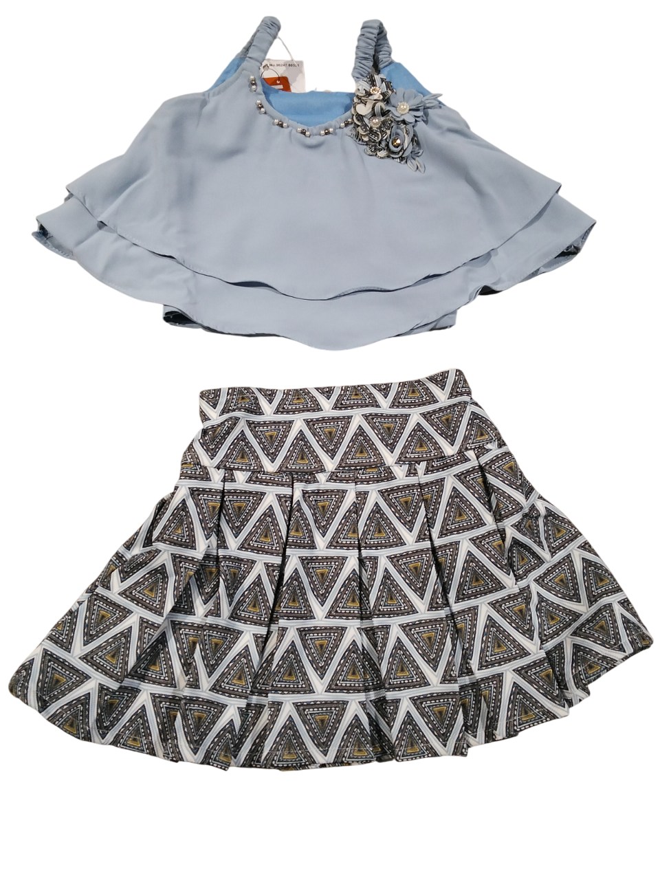 Trendy Girls' Blue Crop Top D.9.302 B.1240 Trendy Girls' Blue Crop Top D.9.302 B.1240