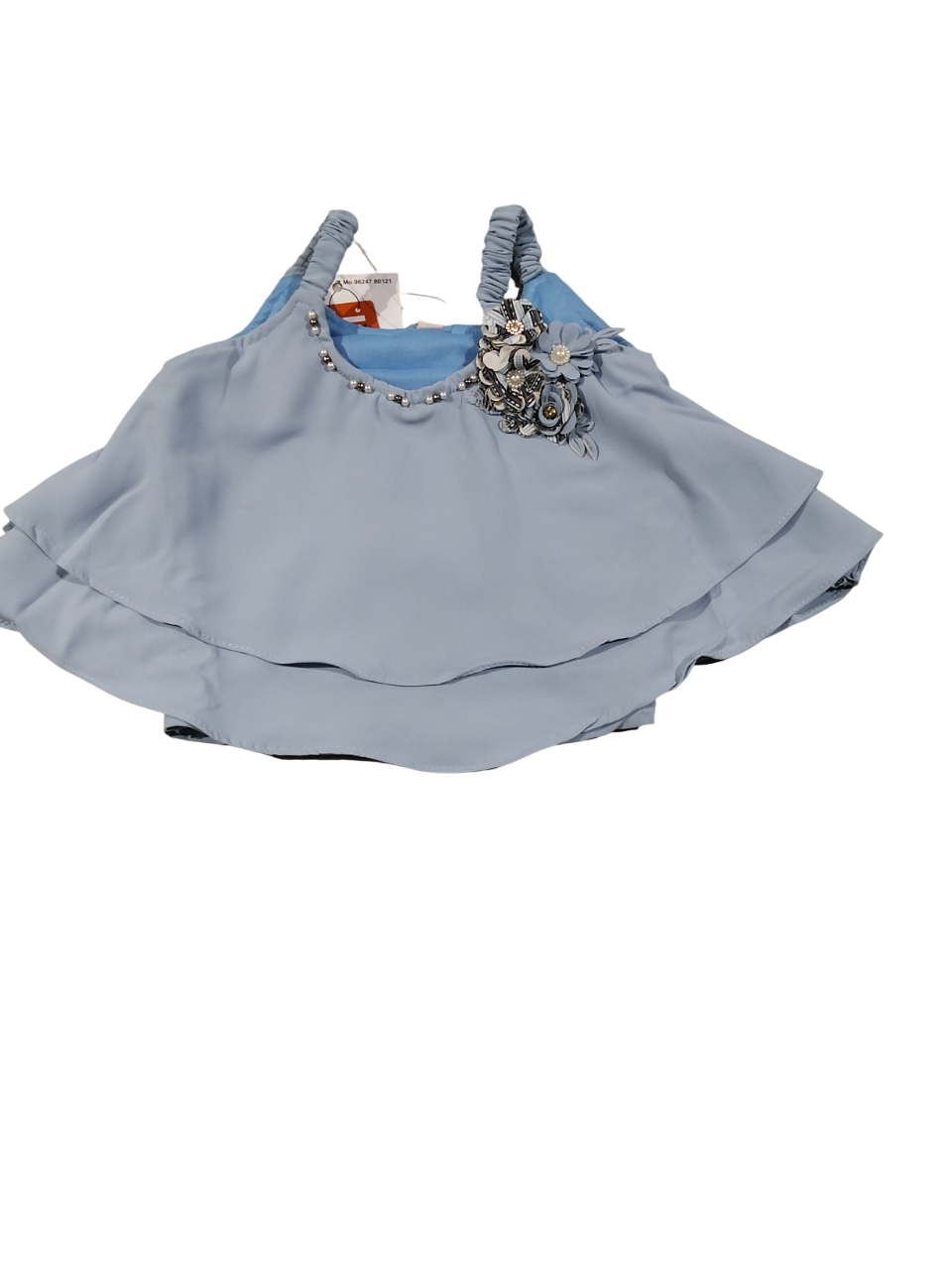 Trendy Girls' Blue Crop Top D.9.302 B.1240 Trendy Girls' Blue Crop Top D.9.302 B.1240