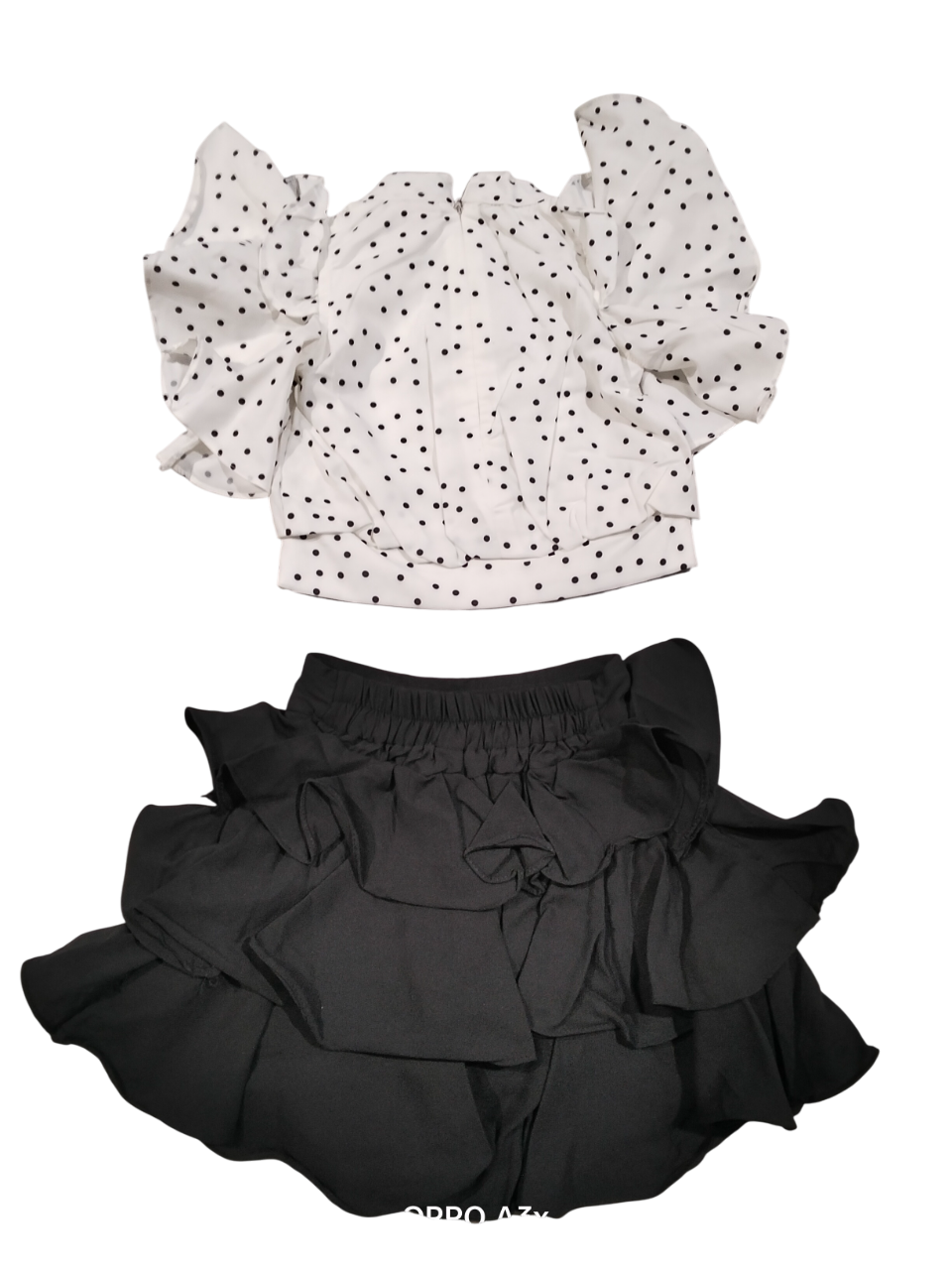 Girls’ Stylish Polka Dot Top & Frill Skirt Set D.11.2218 B.1820 Girls’ Stylish Polka Dot Top & Frill Skirt Set D.11.2218 B.1820
