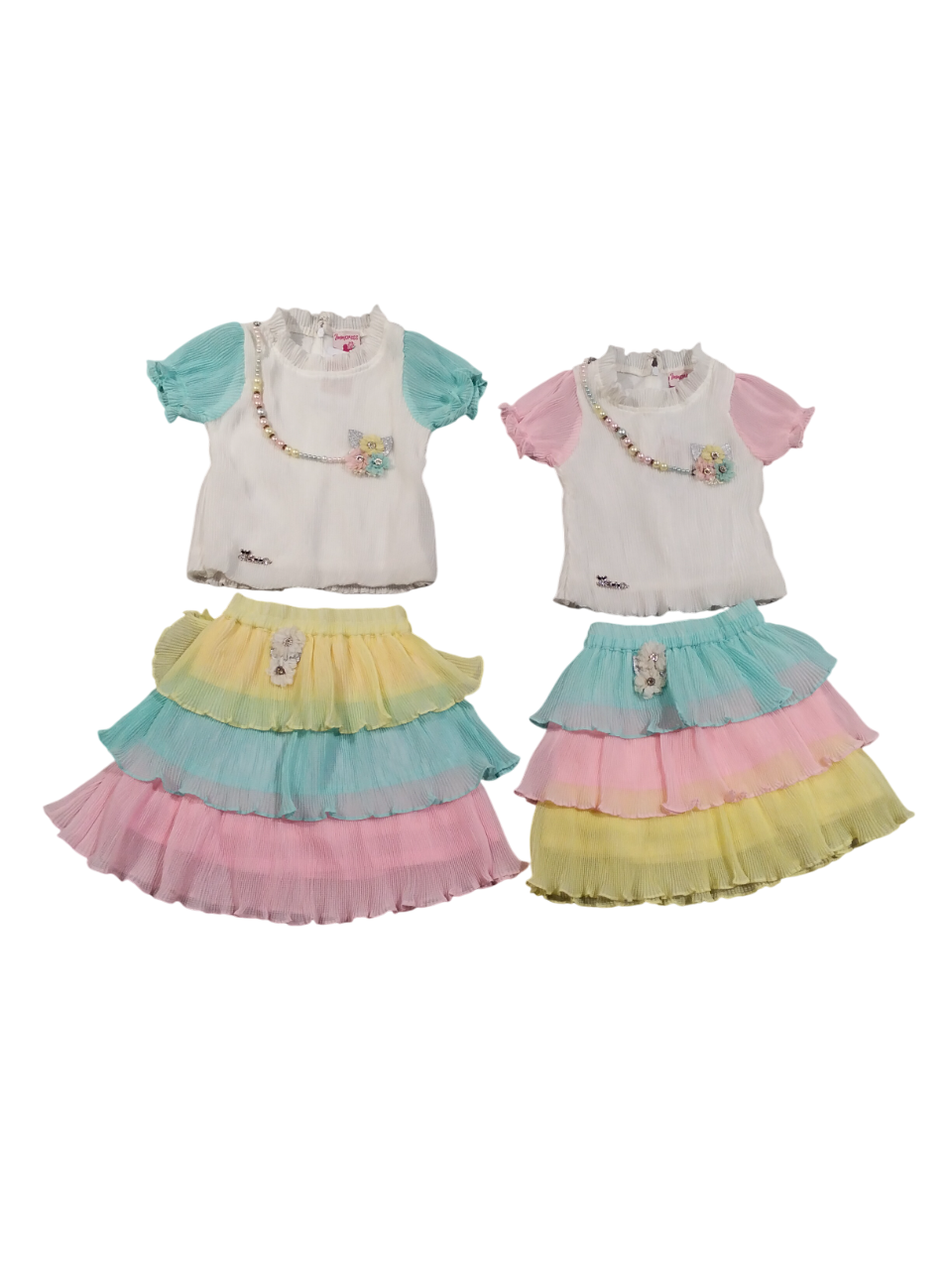 Girls' Party Wear Outfit โ Top and Skirt Set D.8.3188 B.1774 Girls' Party Wear Outfit โ Top and Skirt Set D.8.3188 B.1774
