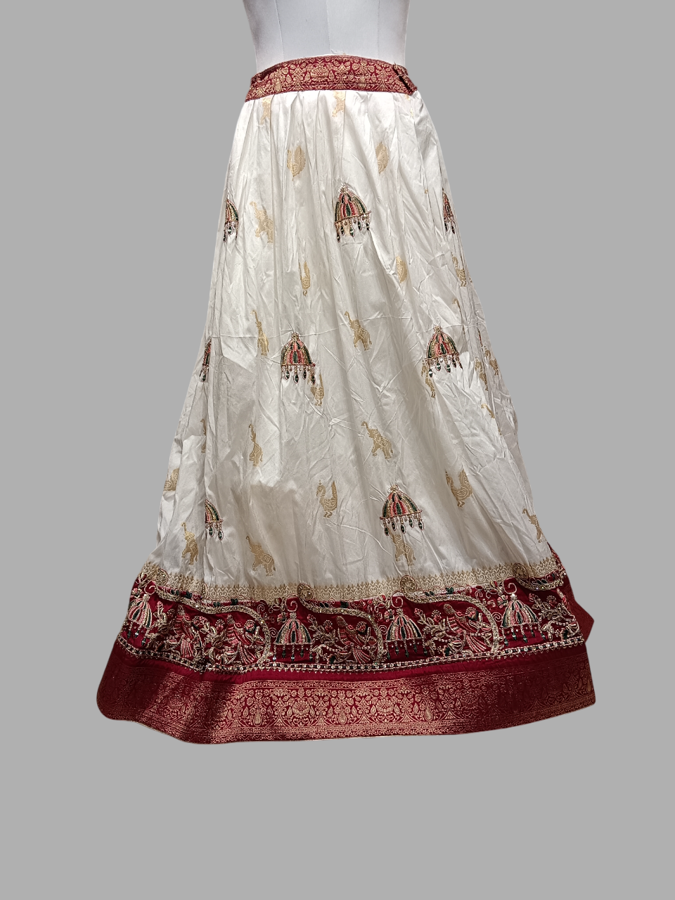 Elegant Bottle Green and Maroon Bridal Lehenga Choli Elegant Bottle Green and Maroon Bridal Lehenga Choli