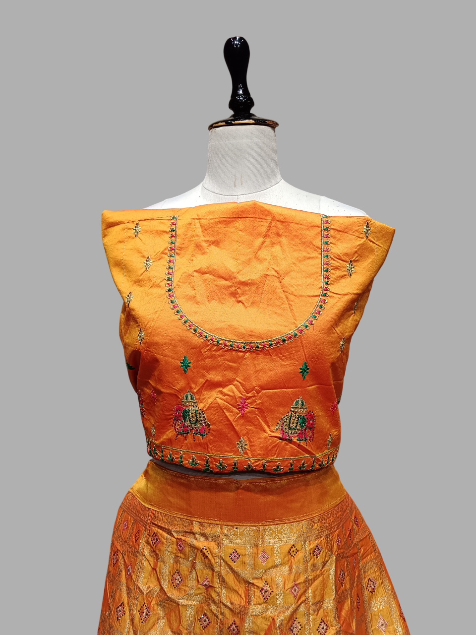 Yellow & Pink Traditional Embroidered Lehenga Choli Set MF Yellow & Pink Traditional Embroidered Lehenga Choli Set MF
