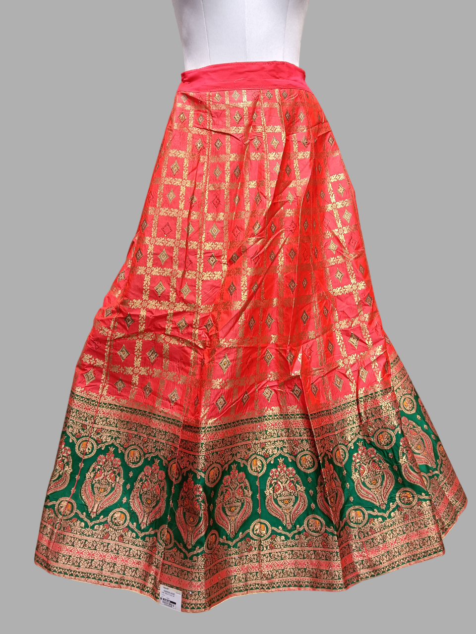 Red & Green Traditional Embroidered Lehenga Choli Set MF Red & Green Traditional Embroidered Lehenga Choli Set MF