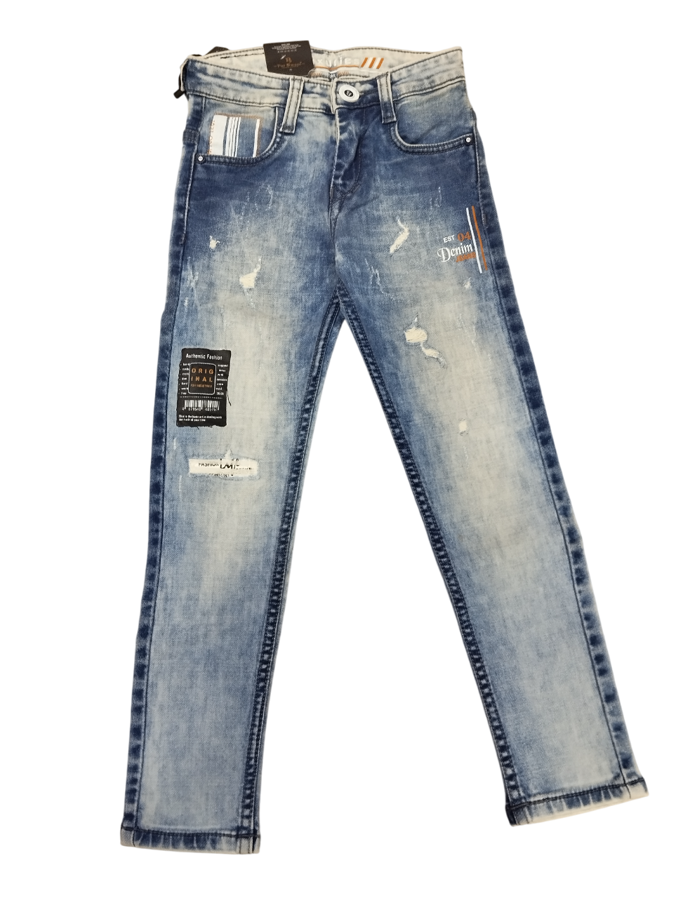 Boys' Black Distressed Slim Fit Denim Jeans D.130 jeans B.5120