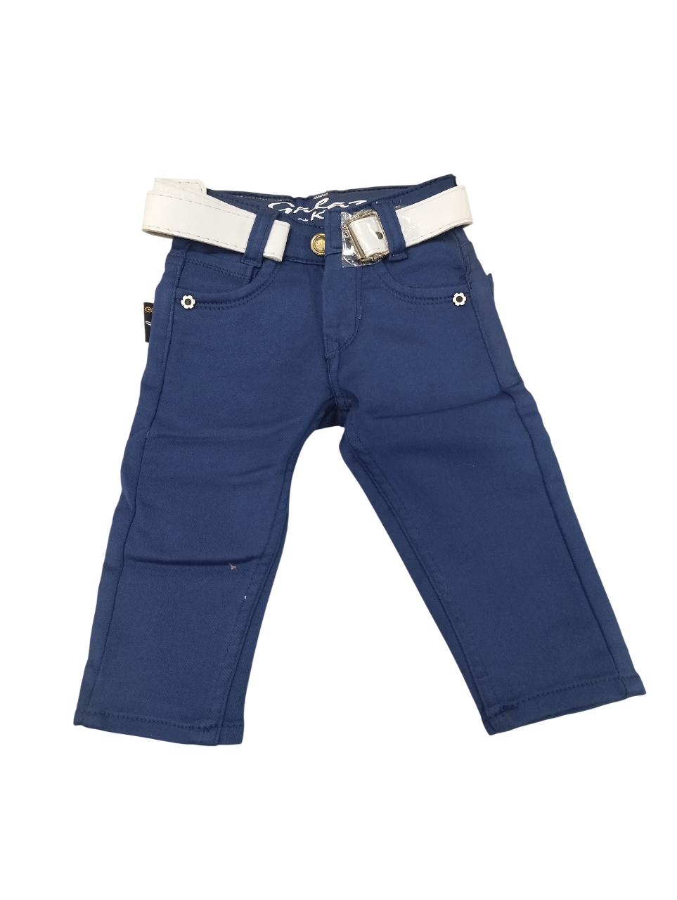 Boys' Solid Blue Cotton Pants D.22/3 B.9094