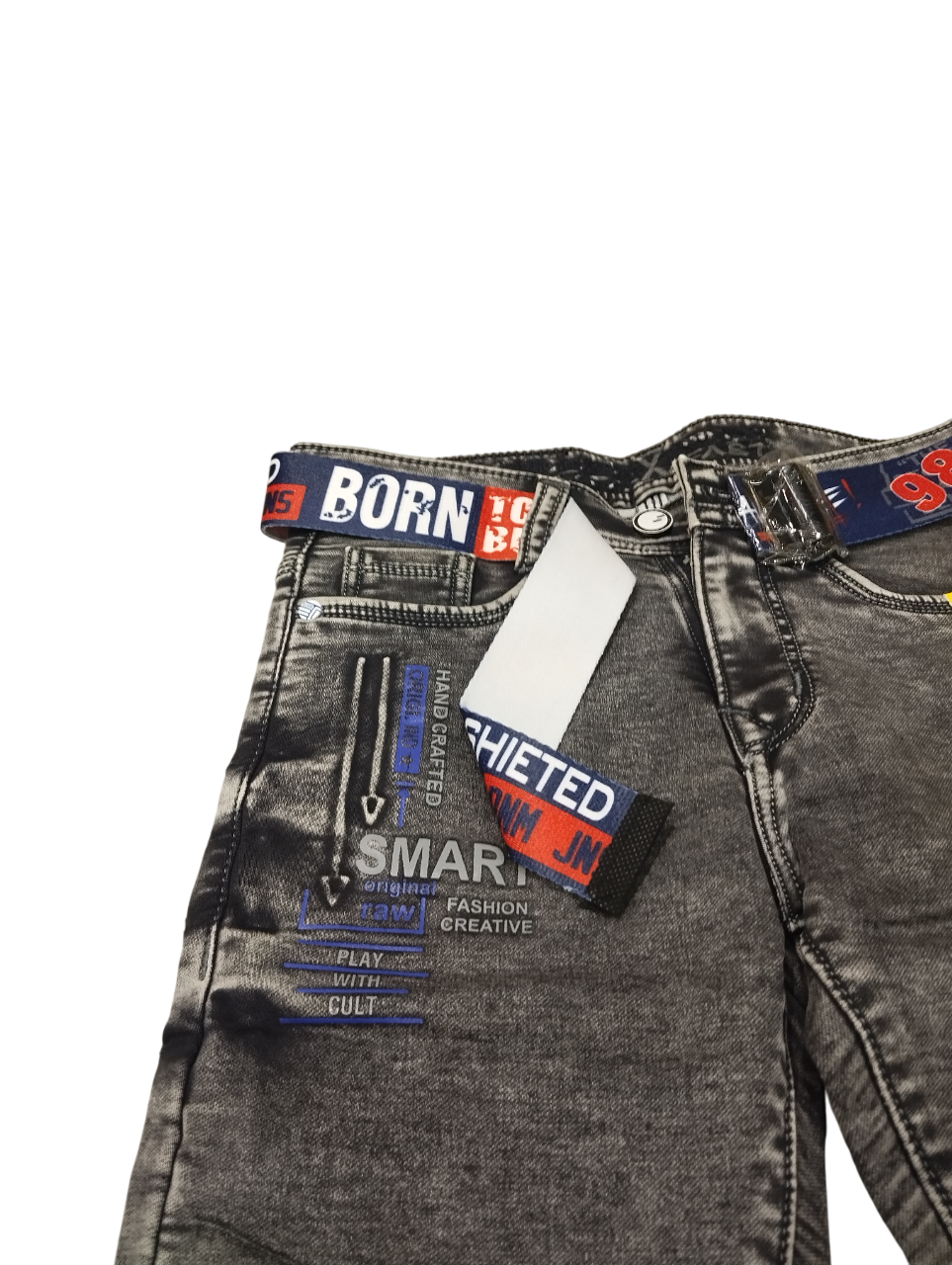 Boys' Grey Denim Wash Jeans D.31/5 B.5578