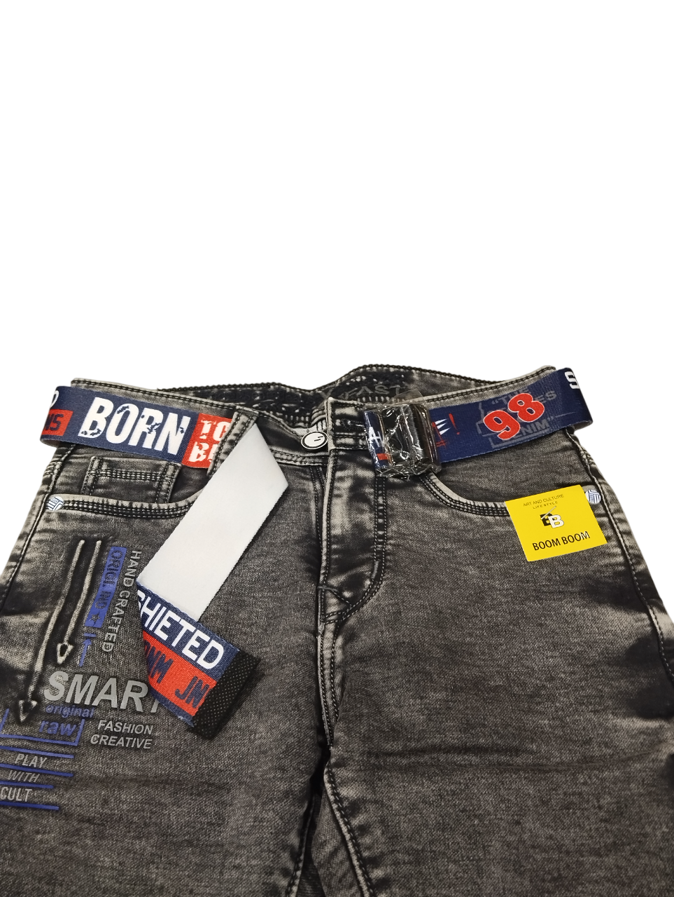 Boys' Grey Denim Wash Jeans D.31/5 B.5578