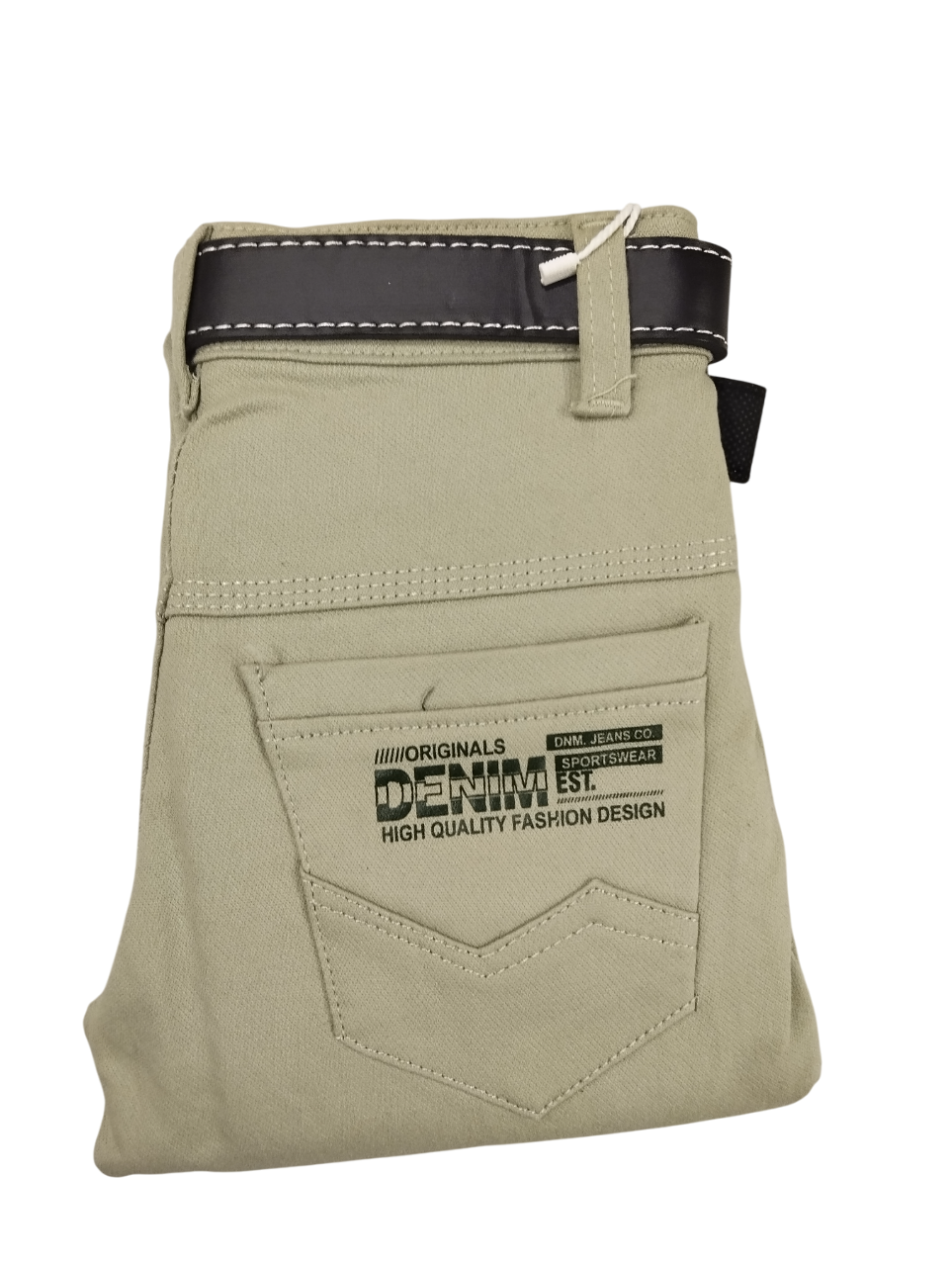 Boys' Light Olive Slim Fit Stretchable Pants D.28.2123 B.5564