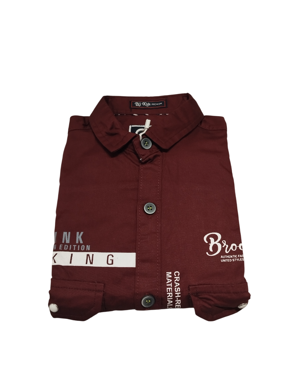 BJ Kids Premium Full Sleeve Maroon Casual Shirt D23/4 B 5276 BJ Kids Premium Full Sleeve Maroon Casual Shirt D23/4 B 5276