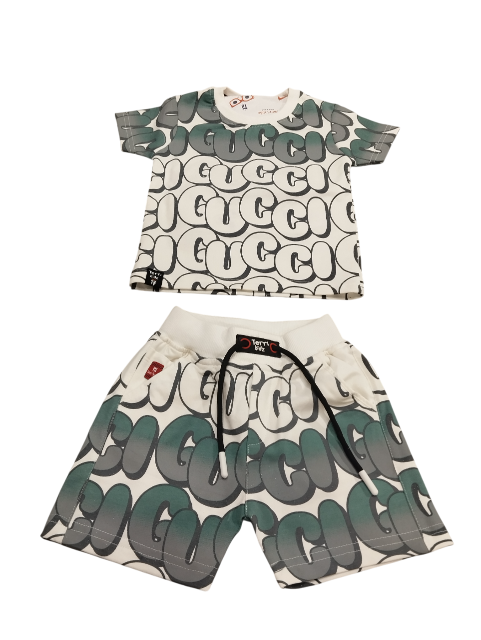 GUCCI-Inspired Print T-Shirt and Shorts D.13.7163 B.2814 GUCCI-Inspired Print T-Shirt and Shorts D.13.7163 B.2814