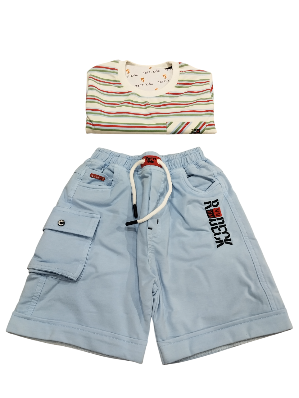 Boys' Striped T-Shirt & Cargo Shorts Set 10.3573 Boys' Striped T-Shirt & Cargo Shorts Set 10.3573