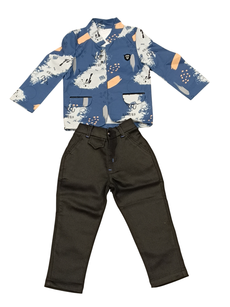 Boys' Printed Blazer Suit D.7.6144 B.1893 Boys' Printed Blazer Suit D.7.6144 B.1893