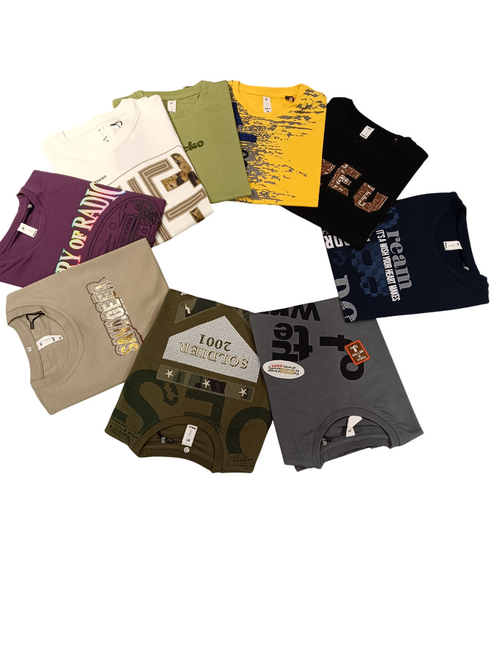 9 stylish graphic T-shirts combo set D.17/27 B.4316 9 stylish graphic T-shirts combo set D.17/27 B.4316