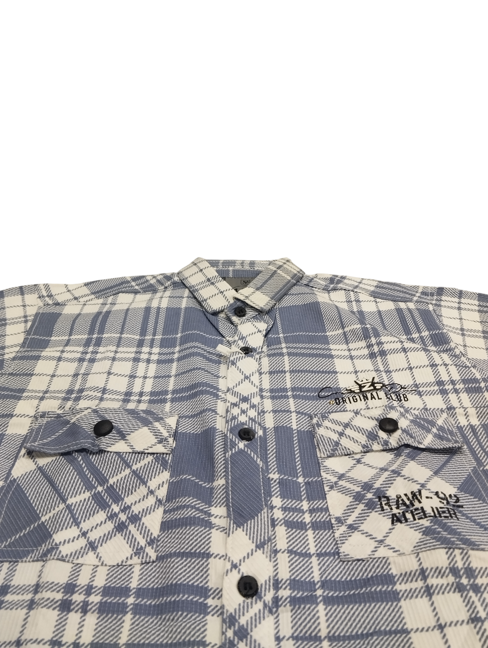 "Original Club Boys' Blue & White Plaid Short-Sleeve Button-Up Shirt" D.6.6243 B .5422 "Original Club Boys' Blue & White Plaid Short-Sleeve Button-Up Shirt" D.6.6243 B .5422