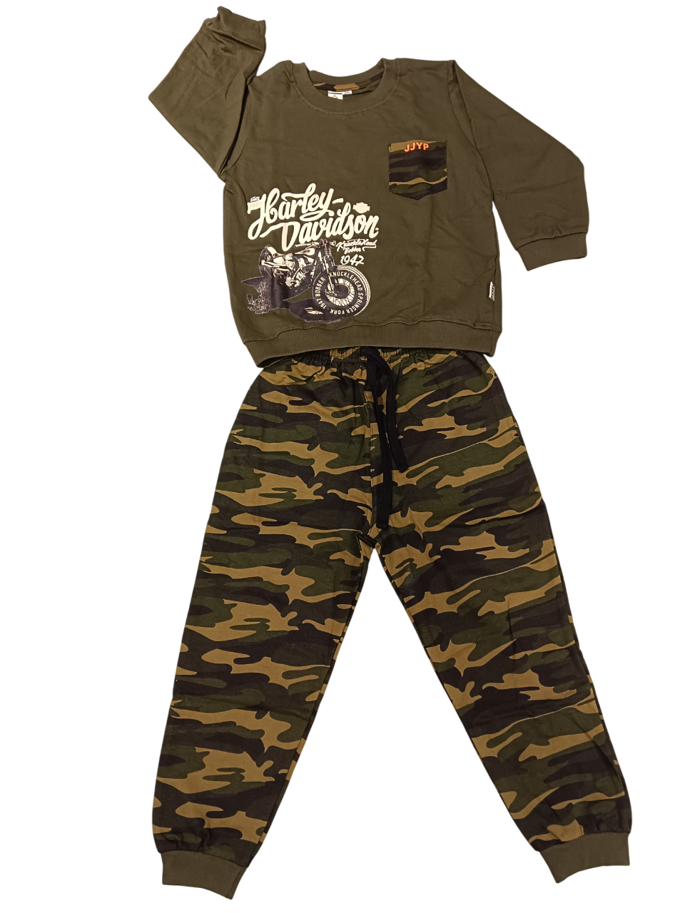 Kids Harley Davidson Printed Sweatshirt & Camouflage Jogger D.2.2014 B.2062 Kids Harley Davidson Printed Sweatshirt & Camouflage Jogger D.2.2014 B.2062