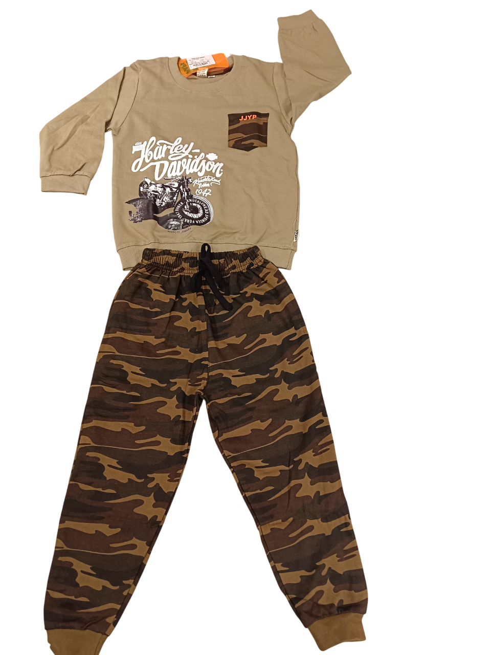 Kids Harley Davidson Printed Sweatshirt & Camouflage Jogger D.2.2014 B.2062 Kids Harley Davidson Printed Sweatshirt & Camouflage Jogger D.2.2014 B.2062