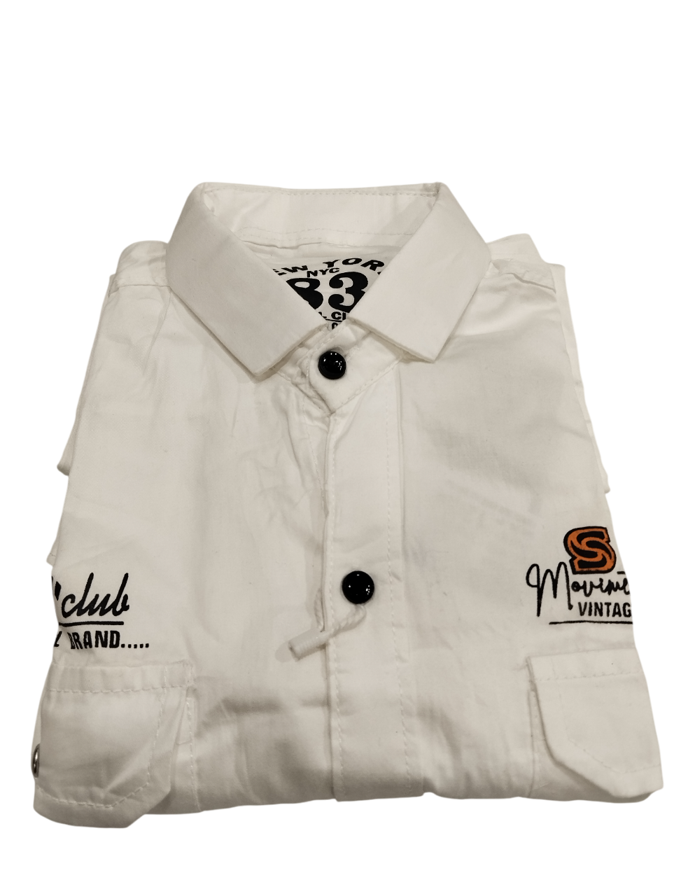 New York X3 Boys' White Short-Sleeve Button-Up Shirt D.4.7946 D.5414 New York X3 Boys' White Short-Sleeve Button-Up Shirt D.4.7946 D.5414