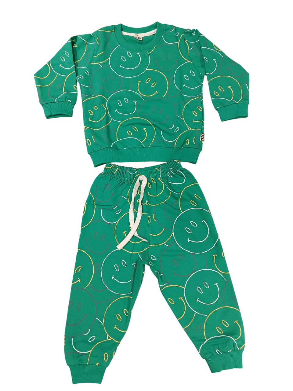 Kids "Smiley Print" Full Sleeves Sweatshirt and Jogger Pant D.7.2039 B.2091 Kids "Smiley Print" Full Sleeves Sweatshirt and Jogger Pant D.7.2039 B.2091