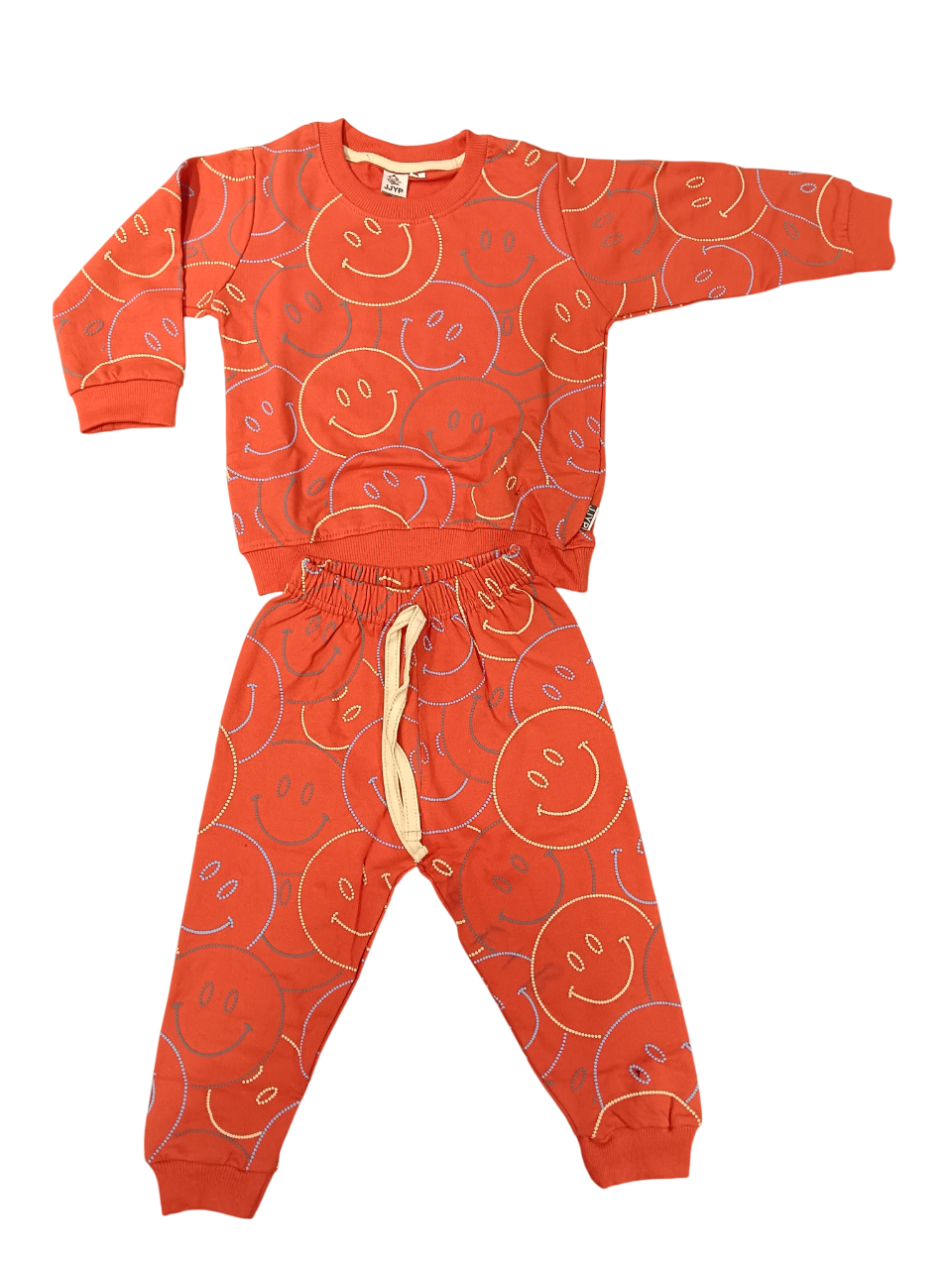 Kids "Smiley Print" Full Sleeves Sweatshirt and Jogger Pant D.7.2039 B.2091 Kids "Smiley Print" Full Sleeves Sweatshirt and Jogger Pant D.7.2039 B.2091