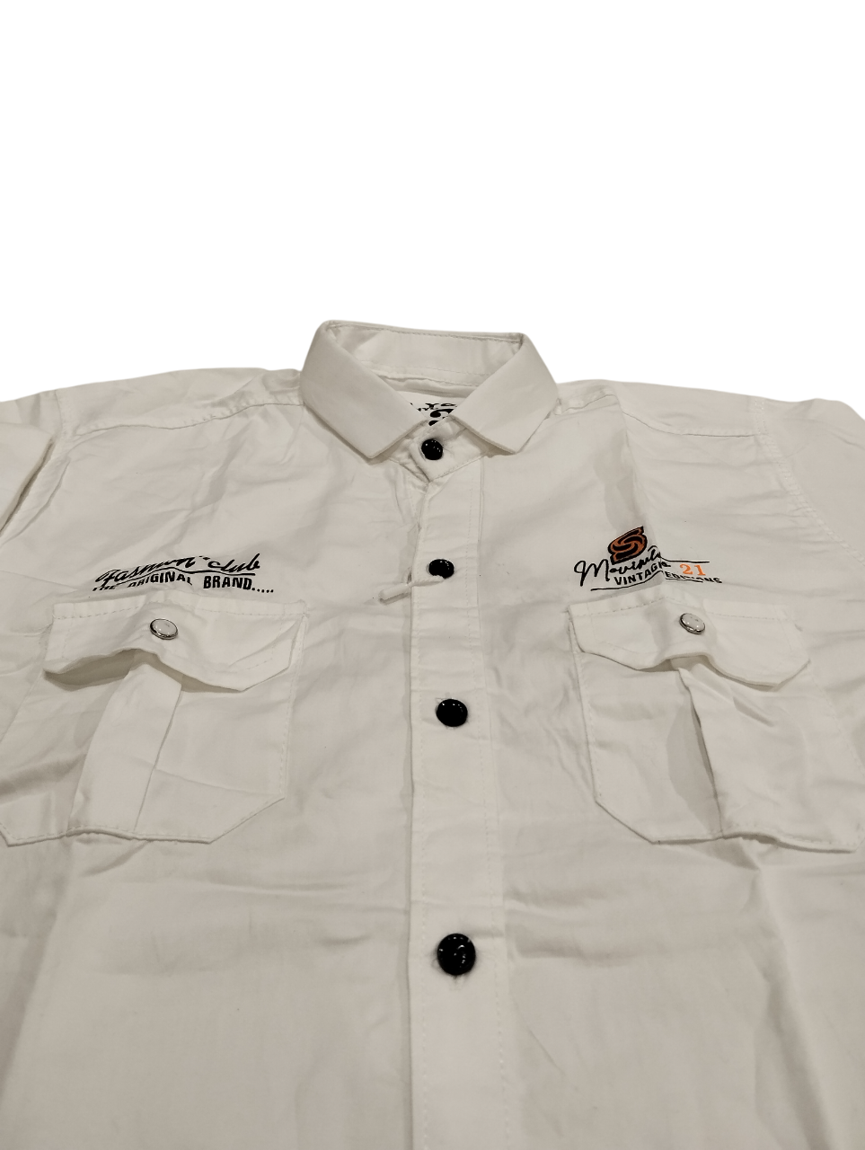 New York X3 Boys' White Short-Sleeve Button-Up Shirt D.4.7946 D.5414 New York X3 Boys' White Short-Sleeve Button-Up Shirt D.4.7946 D.5414