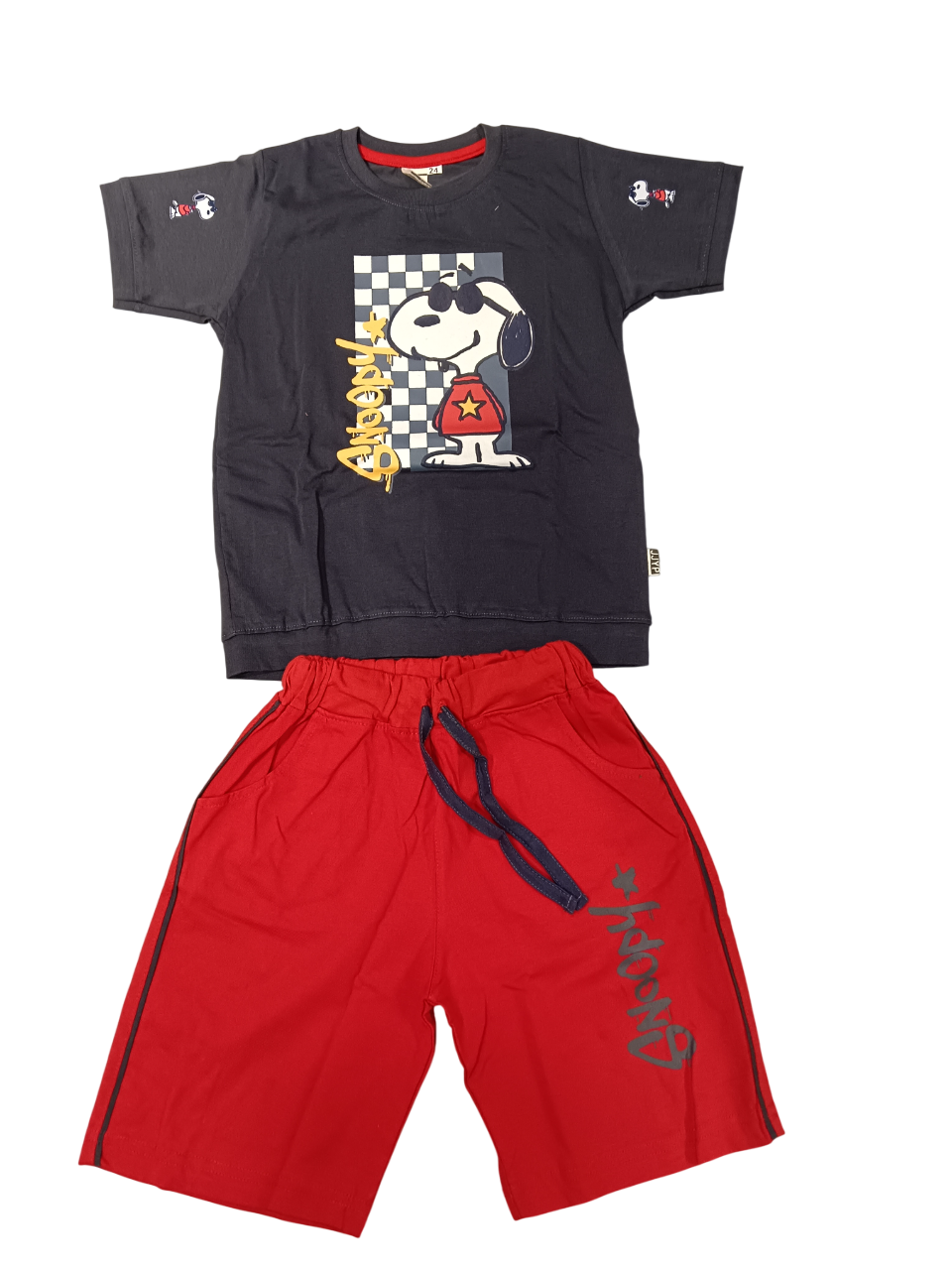 Kids "Snoopy Cartoon" Printed T-Shirt and Shorts D.30.517A B.2228 Kids "Snoopy Cartoon" Printed T-Shirt and Shorts D.30.517A B.2228