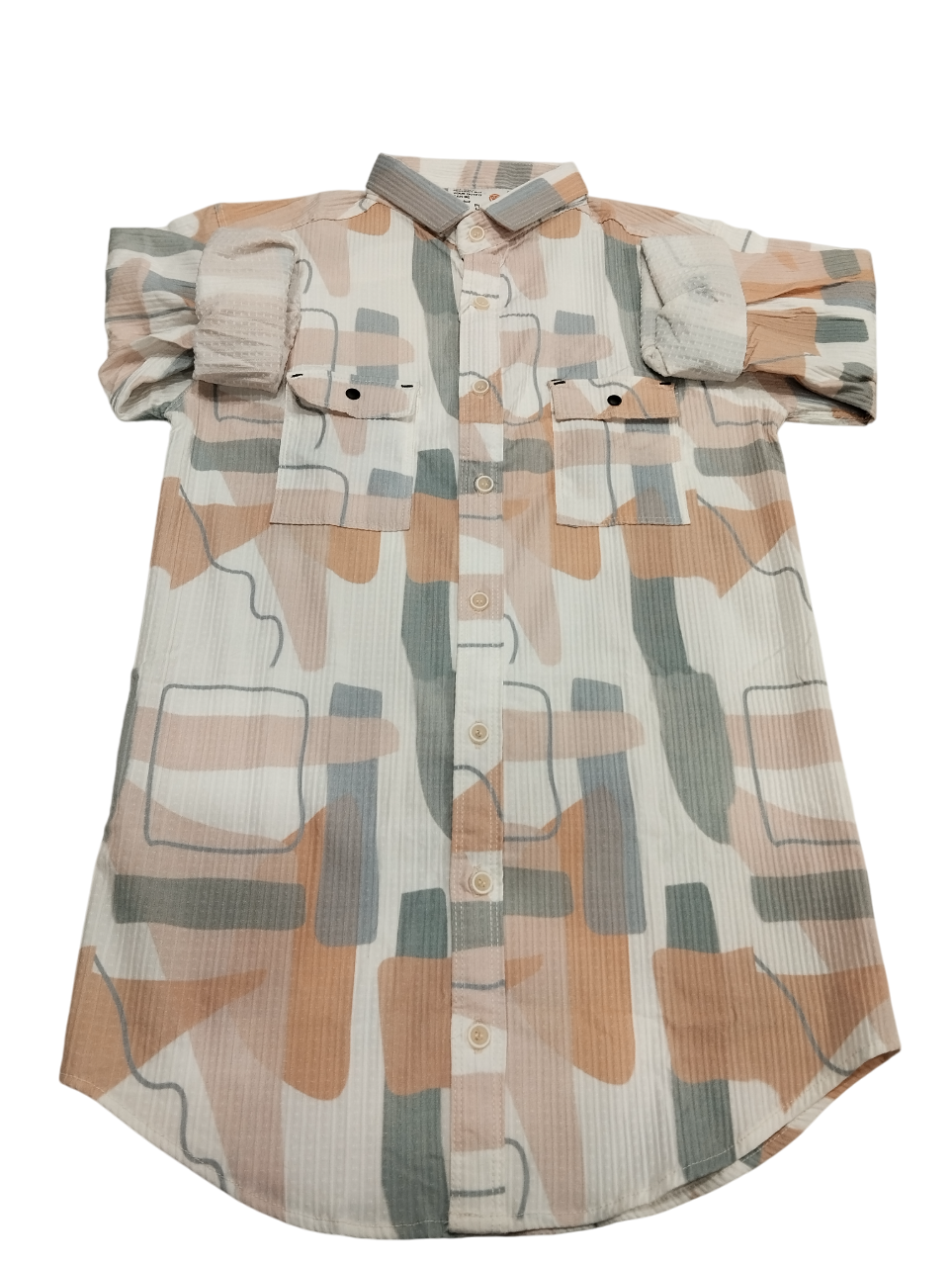Abstract Printed Cotton Casual Shirt D.16.132754 B.5481 Abstract Printed Cotton Casual Shirt D.16.132754 B.5481