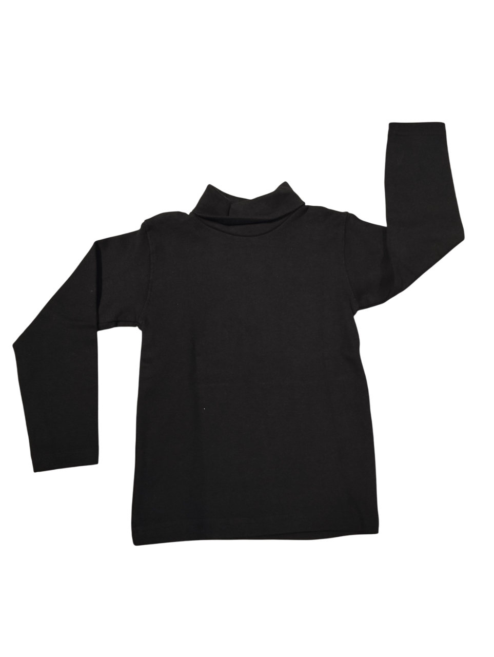 Black Full-Sleeve Turtleneck T-Shirt for Kids D.10/12 B.1755 Black Full-Sleeve Turtleneck T-Shirt for Kids D.10/12 B.1755