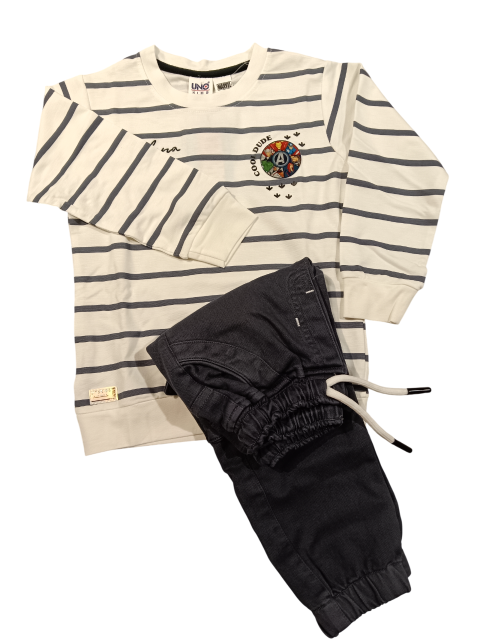 Milano Striped T-Shirt & Cargo Jogger Set D.11.4006 B. Milano Striped T-Shirt & Cargo Jogger Set D.11.4006 B.