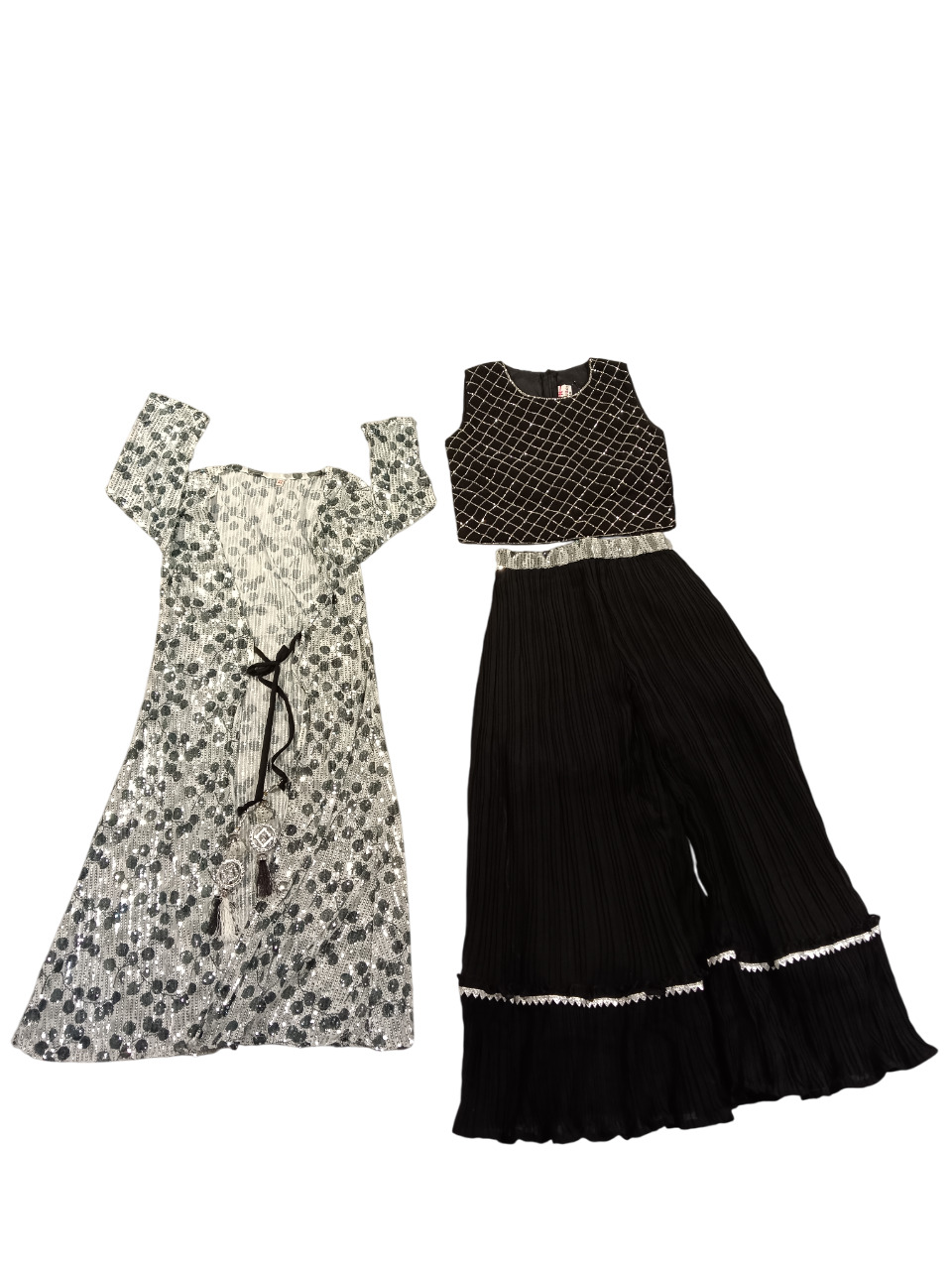 Girls 3-Piece Indo-Western Partywear Set D.3.842K B.8835 Girls 3-Piece Indo-Western Partywear Set D.3.842K B.8835