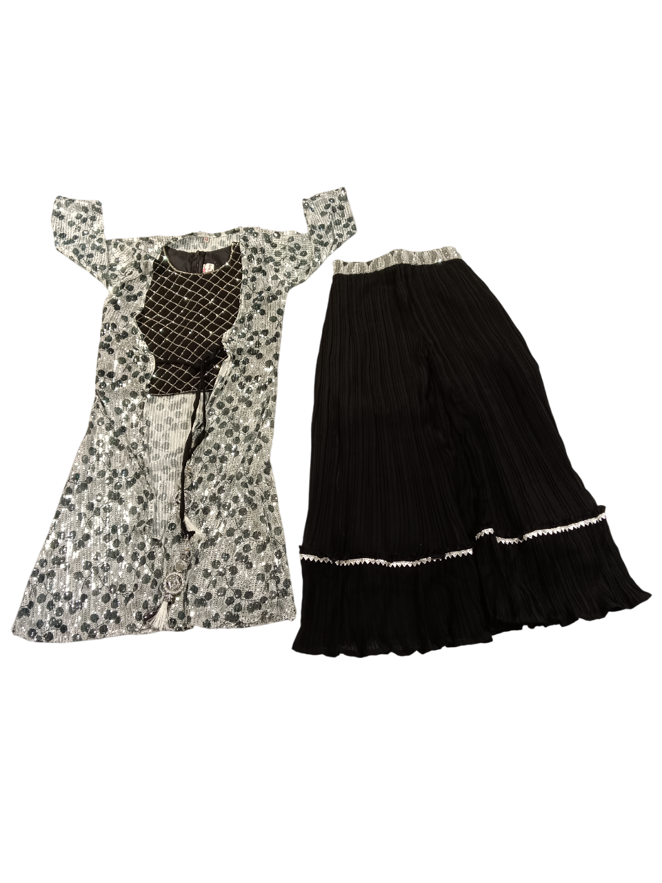 Girls 3-Piece Indo-Western Partywear Set D.3.842K B.8835 Girls 3-Piece Indo-Western Partywear Set D.3.842K B.8835