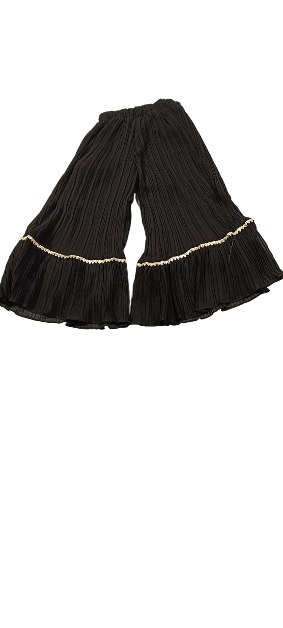 Trendy Zigzag Top with Black Sharara Palazzo Set D.11.843P B.8870 Trendy Zigzag Top with Black Sharara Palazzo Set D.11.843P B.8870