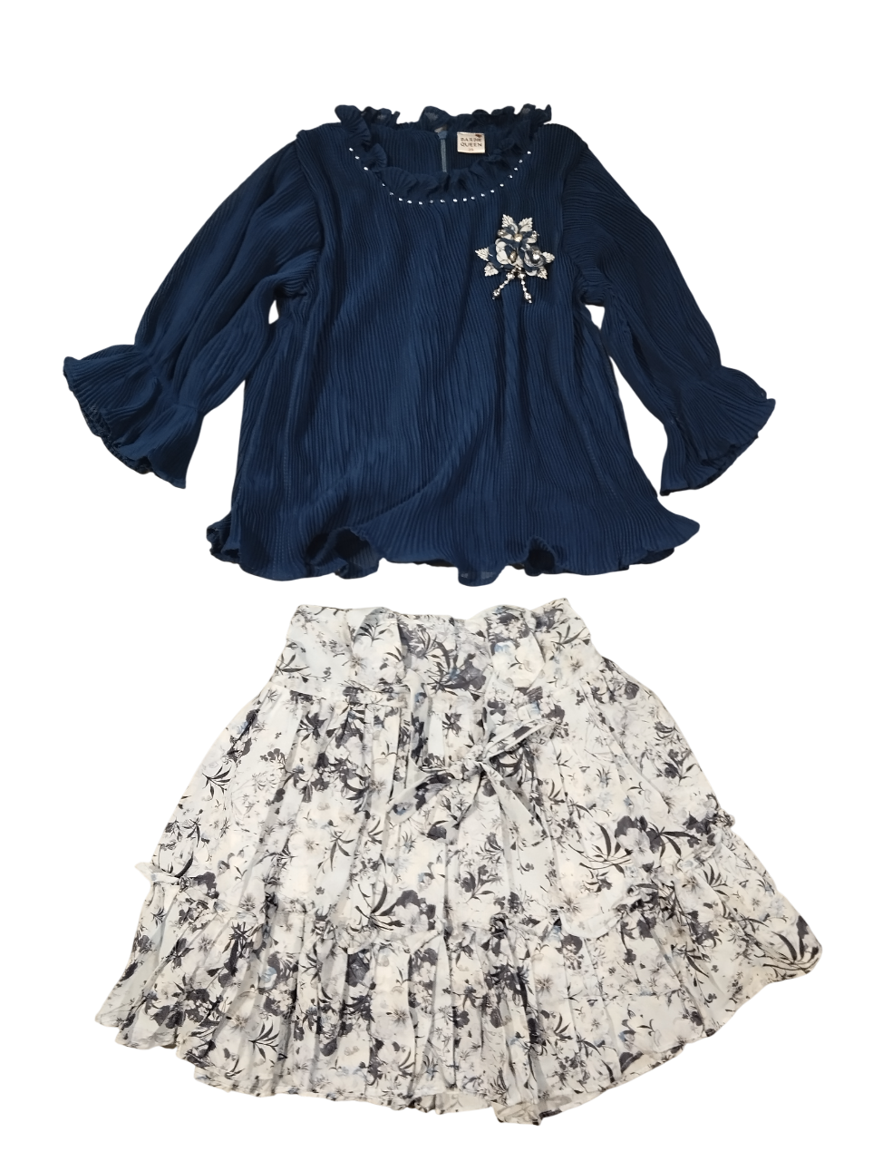 Elegant Partywear Girls' Top & Skirt Set D.8.1113 B.3693 Elegant Partywear Girls' Top & Skirt Set D.8.1113 B.3693