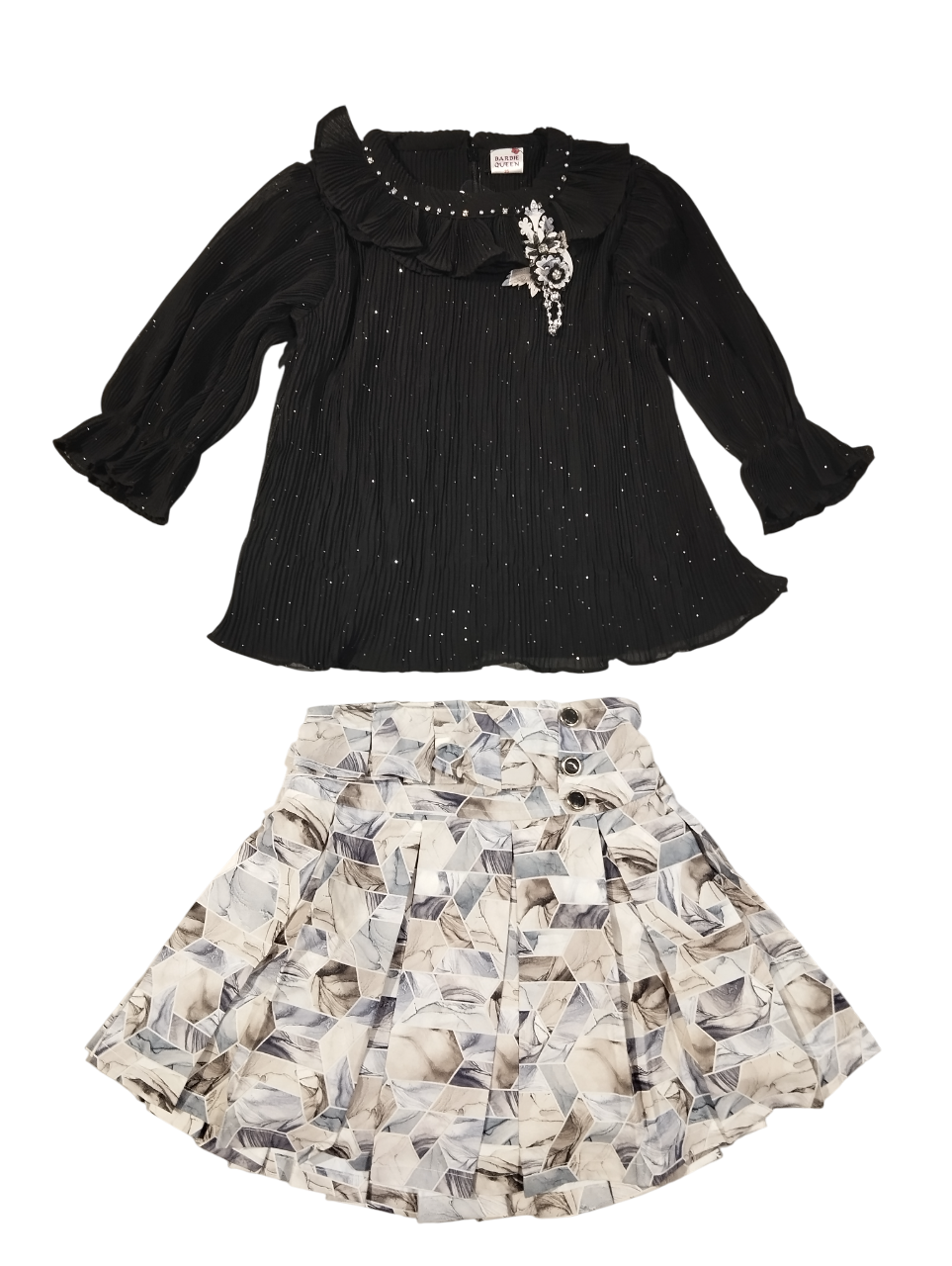 Elegant Partywear Girls' Top & Skirt Set D.8.1113 B.3693 Elegant Partywear Girls' Top & Skirt Set D.8.1113 B.3693