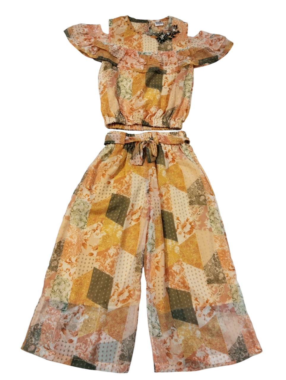 Trendy Patchwork Print Girls' Co-Ord Set D.7.2042 B.3686 Trendy Patchwork Print Girls' Co-Ord Set D.7.2042 B.3686