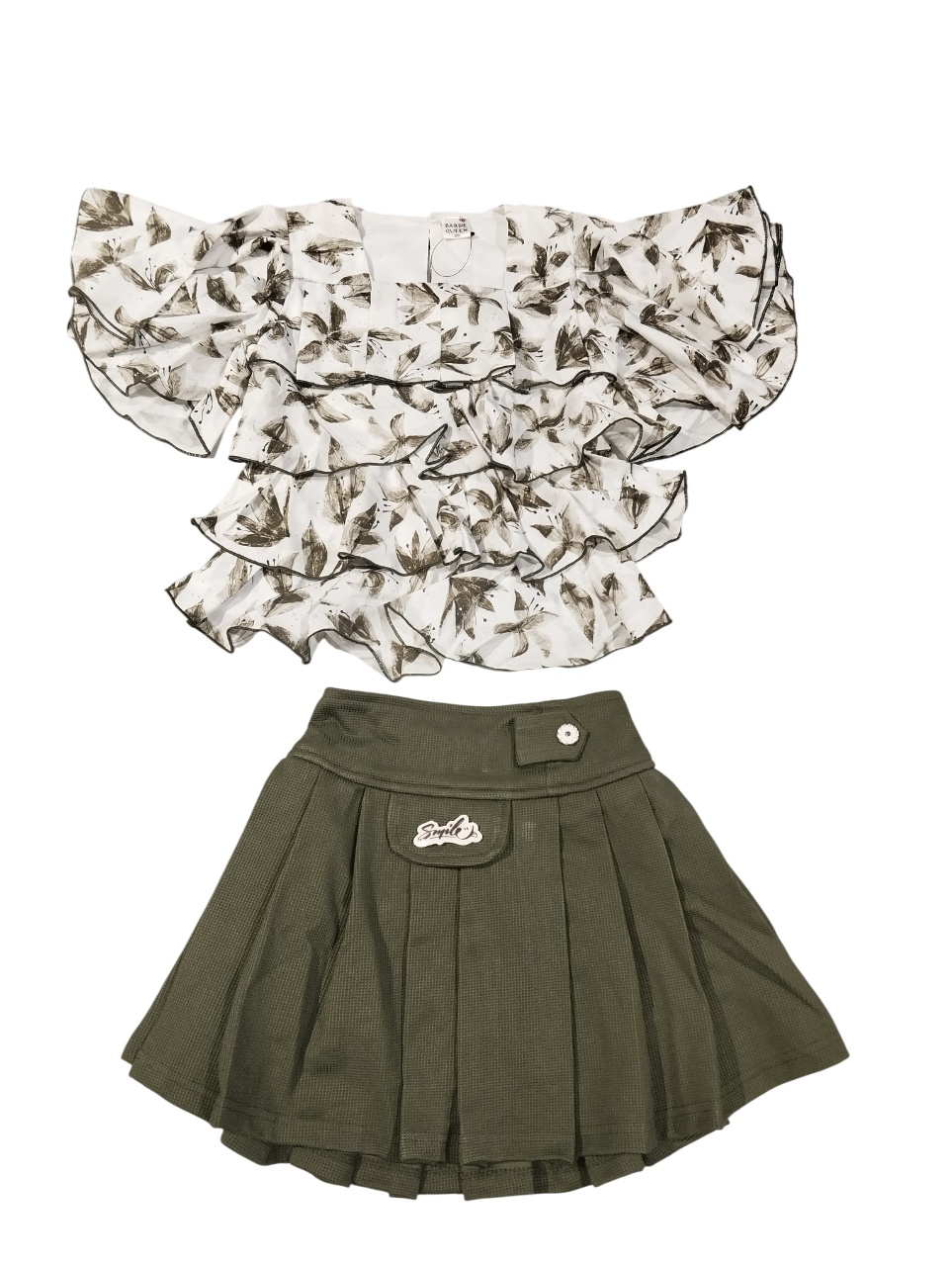 Stylish Girls' Ruffle Top & Skirt Set D.12.109 B.3717 Stylish Girls' Ruffle Top & Skirt Set D.12.109 B.3717