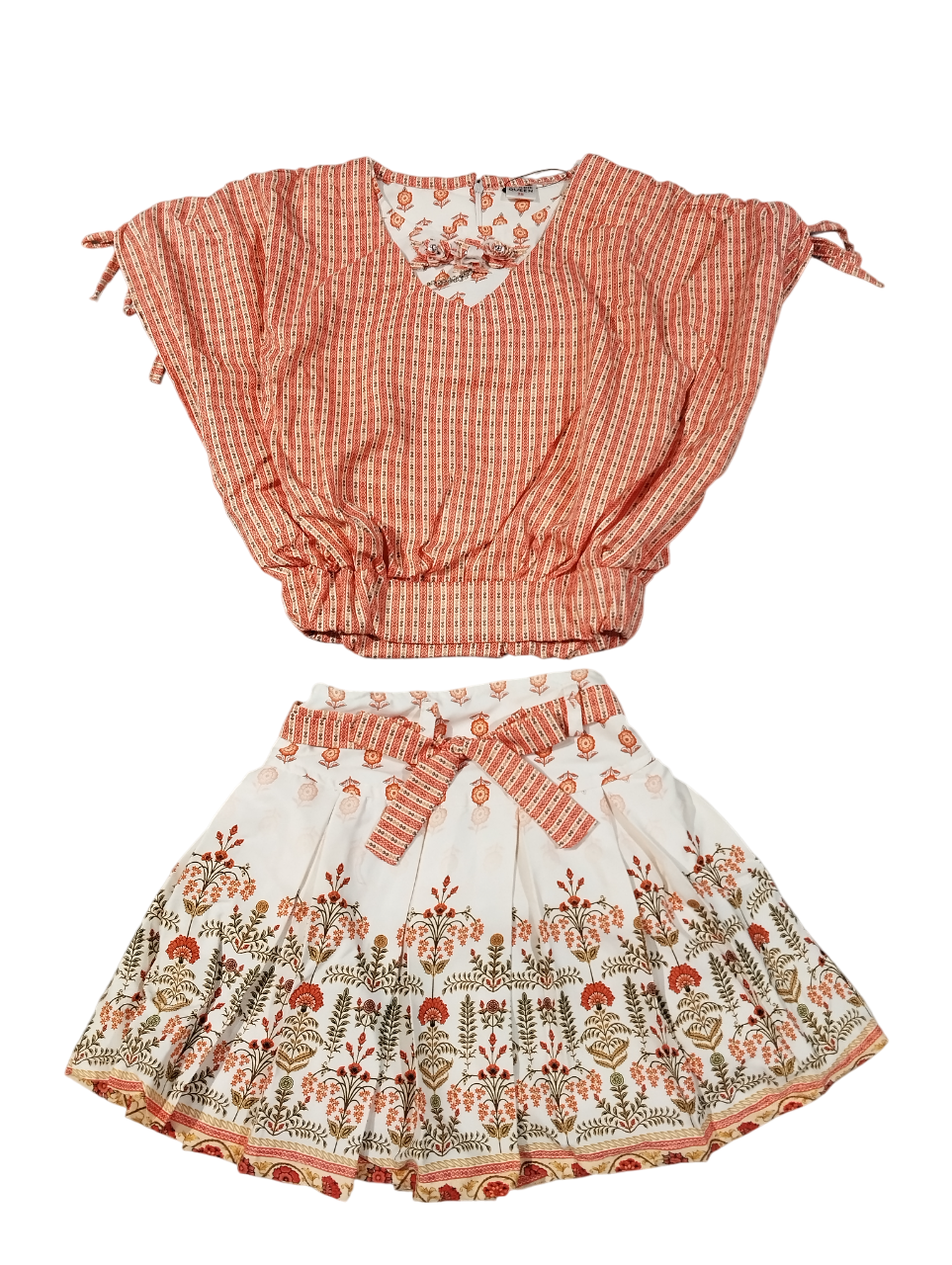 Ethnic Style Girls' Printed Top & Skirt Set D.11.1101 B.3709 Ethnic Style Girls' Printed Top & Skirt Set D.11.1101 B.3709