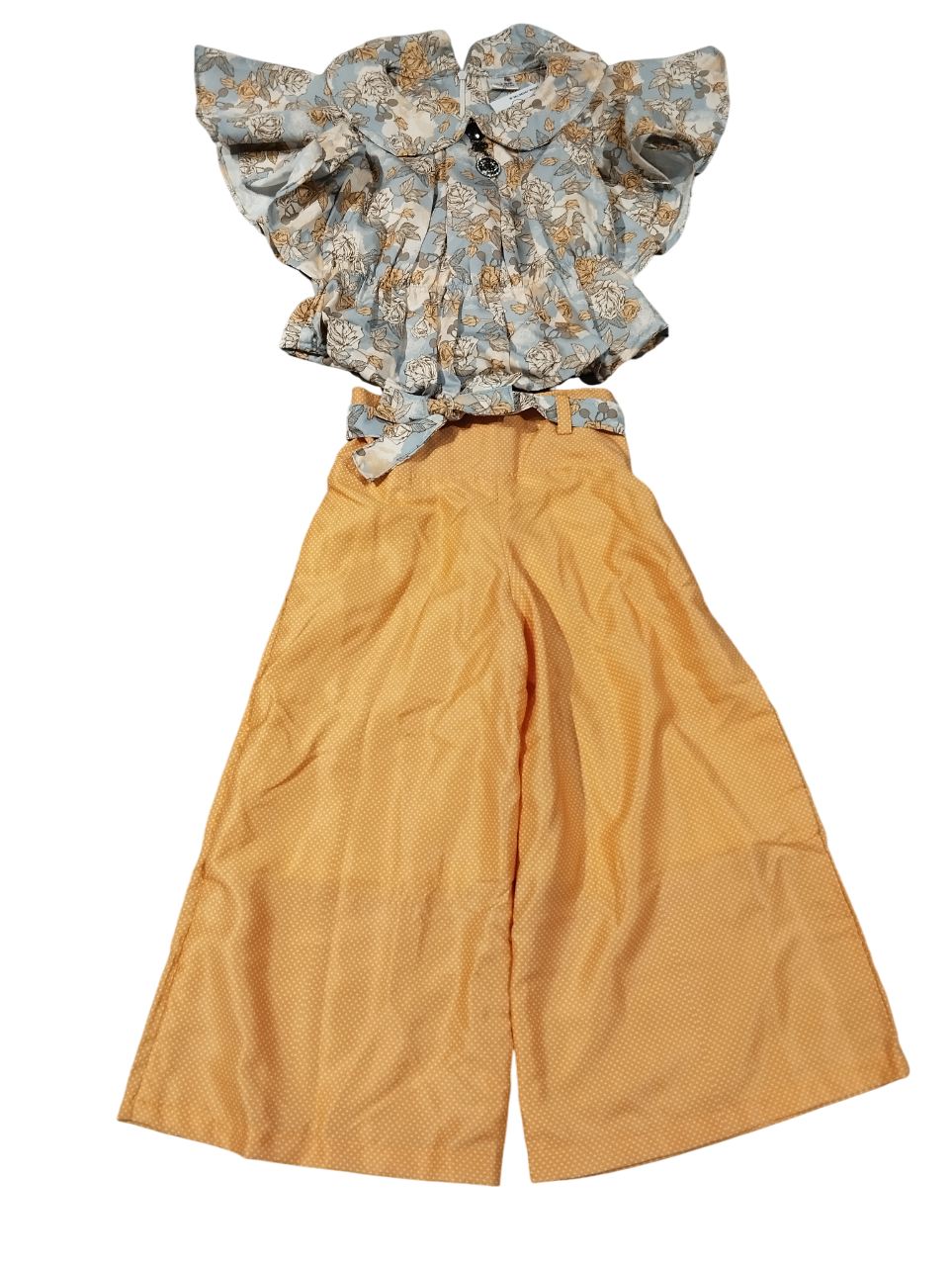 Peach Blossom Girls' Floral Top & Palazzo Set D.8/6 B.4322 Peach Blossom Girls' Floral Top & Palazzo Set D.8/6 B.4322