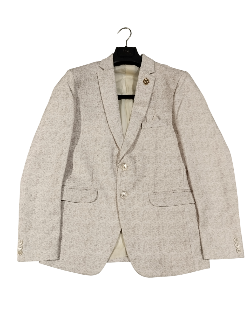 Men's Textured Light Beige Formal Blazer D.BL022 B.1858 Men's Textured Light Beige Formal Blazer D.BL022 B.1858