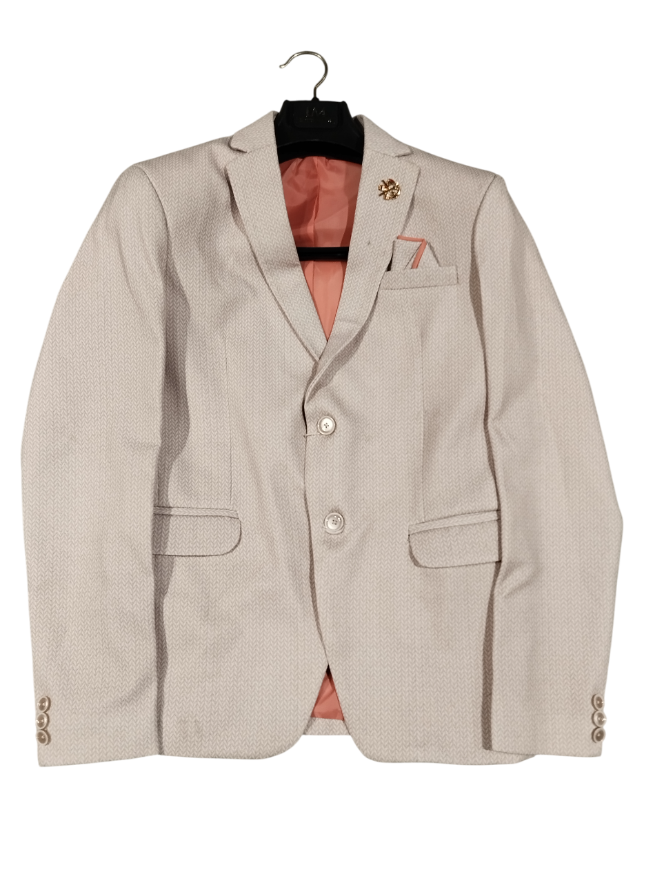 Men's Light Beige Textured Blazer D.BL127 B.1864 Men's Light Beige Textured Blazer D.BL127 B.1864