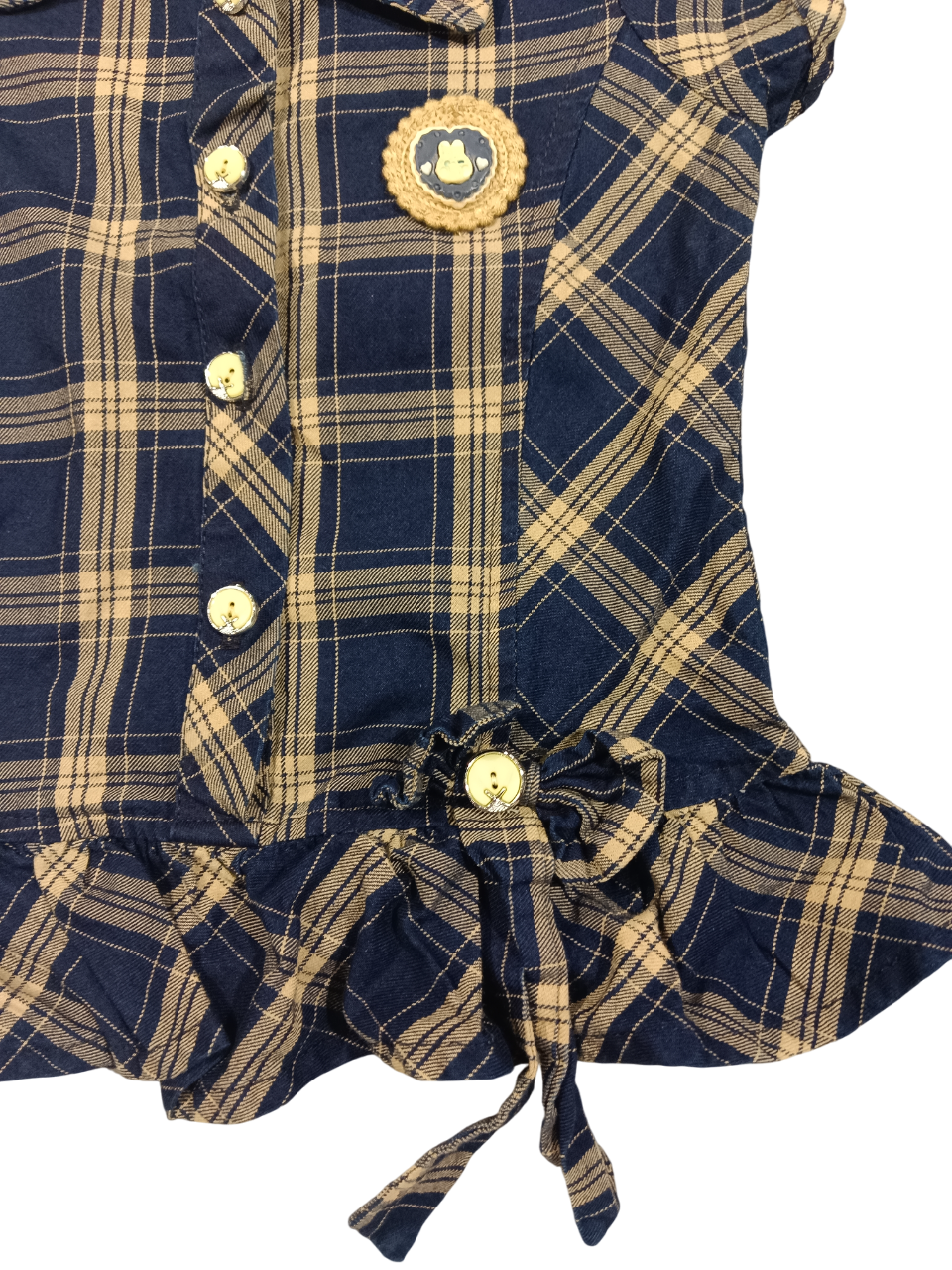 Kids Checked Shirt & Cream Pant Set Kids Checked Shirt & Cream Pant Set
