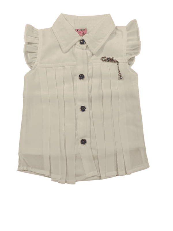 Elegant Baby Girl White Shirt & Stylish Denim Look Pant Set D.8877A Elegant Baby Girl White Shirt & Stylish Denim Look Pant Set D.8877A