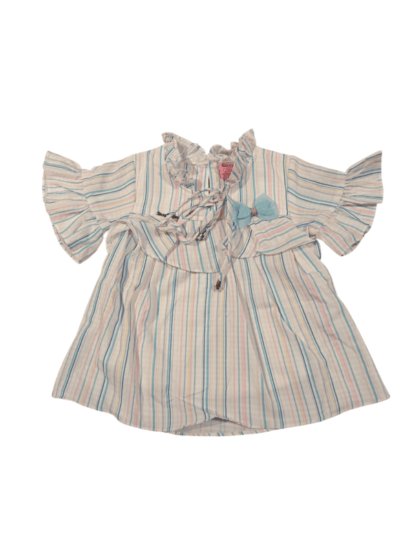 Cute Baby Girl Striped Top & Butterfly Patch Denim Pant Set D.7631 Cute Baby Girl Striped Top & Butterfly Patch Denim Pant Set D.7631